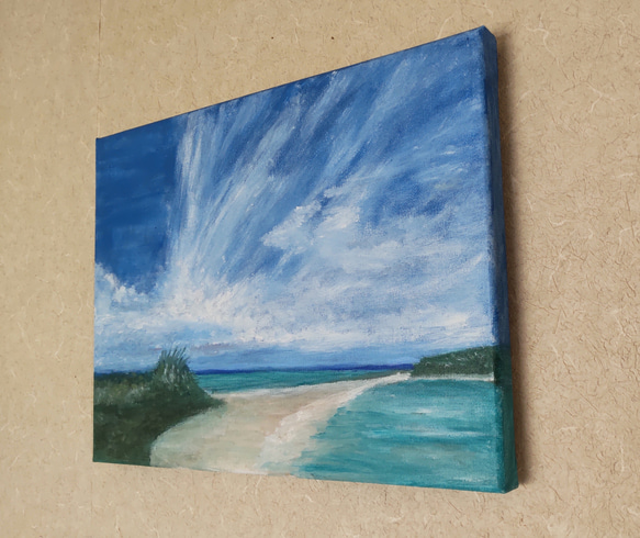 海と雲　油絵　F4 3枚目の画像