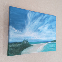 海と雲　油絵　F4 2枚目の画像