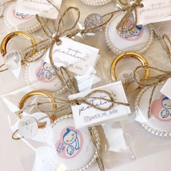 再販☆コロンと可愛い♡ マタニティマーク　マタニティキーホルダー　マタニティロゼット　シンプルデザイン 1枚目の画像