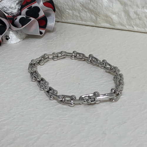 ハードウェアブレスレット☆シルバー925☆1コマ22mm☆ ブレスレット