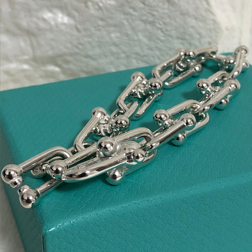 ハードウェアブレスレット☆シルバー925☆1コマ22mm