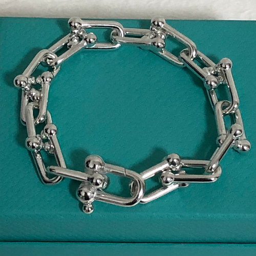 シルバー silver 925 ハードウェア ブレスレット【高品質】 ハードウェアブレスレット☆シルバー925☆1コマ22mm
