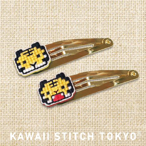 とら【パッチンピン(ゴールド)】パッチンどめ ぱっちんピン 虎 トラ