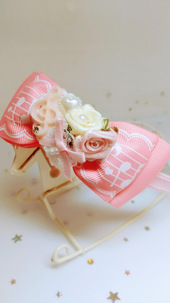 送料無料】✨入園・入学・ピンクリボンデコカチューシャ✨ 雑貨