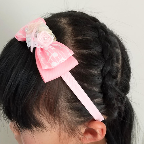 送料無料】✨入園・入学・ピンクリボンデコカチューシャ✨ 雑貨