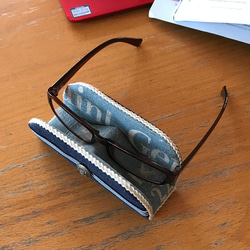 メガネスタンド　メンズ・ユニセックスタイプ　デニム　メガネを迷子にしないメガネ置き 4枚目の画像
