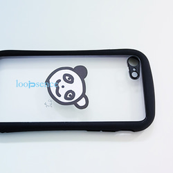 【受注生産】iPhoneケース専用：「 パパパ・パンダ design by #みやなな 」ループセンスオリジナルスマホケ 5枚目の画像