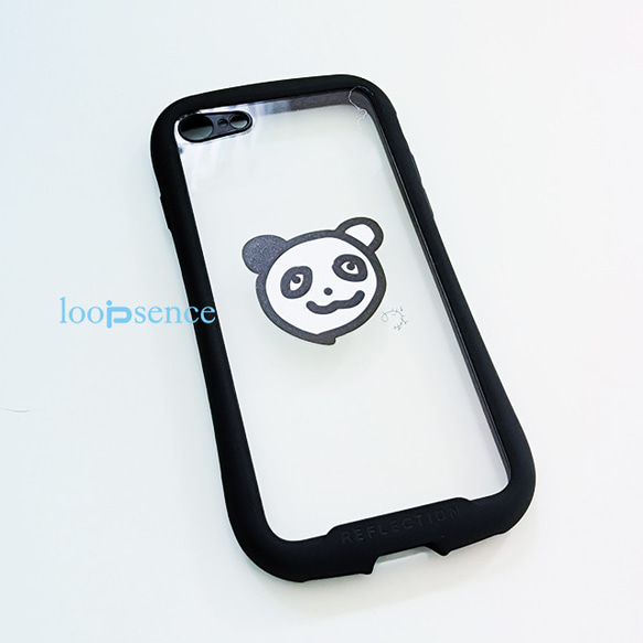 【受注生産】iPhoneケース専用：「 パパパ・パンダ design by #みやなな 」ループセンスオリジナルスマホケ 2枚目の画像