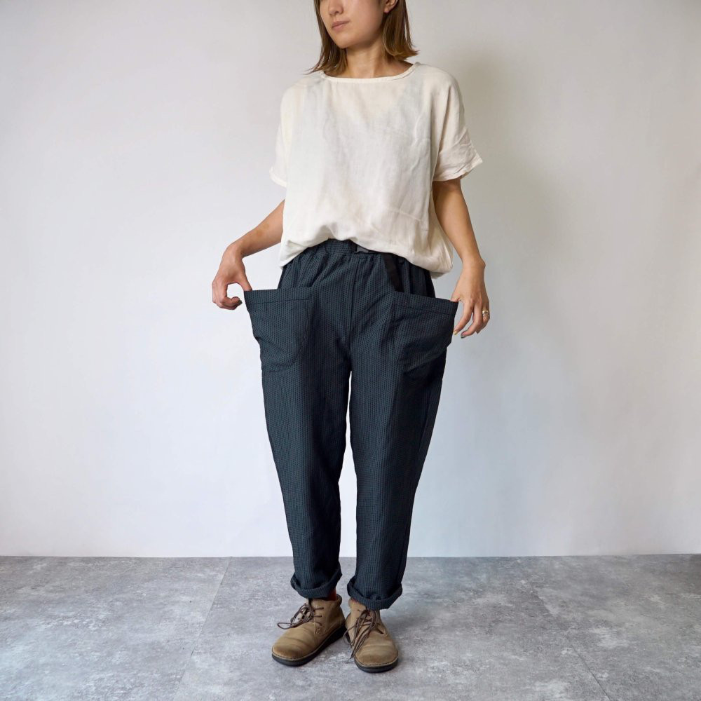 【福袋】ゆったりガーゼTシャツ/生成り＋キャンプワークパンツ/ブラック