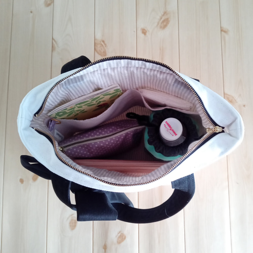 リボンスカーフ付ミニトート　仕切りポーチ付　ツイード　アレキサンダーマーブル リボンスカーフ付ミニトート 仕切りポーチ付 ツイード