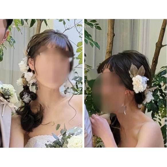 20点アンティークバラとゴールドのヘッドドレスセット♪結婚式、卒業式、成人式、ウェディング、前撮り、発表会 5枚目の画像