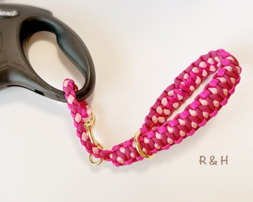 パラコード　60m ハンドメイド　黒　グレー　ピンク　ストラップ　首輪　リード パラコード 60m ハンドメイド 黒 グレー ピンク ストラップ 首輪