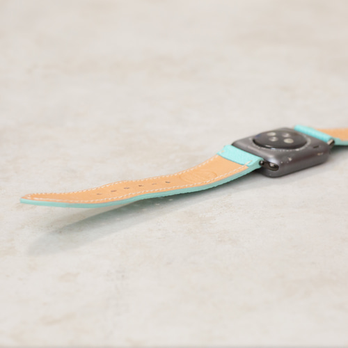 高級革使用 Apple Watch 革ベルト ミントグリーン ティファニー 高級革使用 Apple Watch 革ベルト ミントグリーン ティファニー