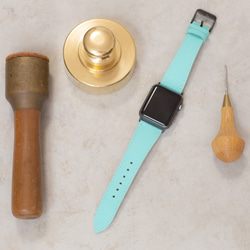 高級革使用 Apple Watch 革ベルト ミントグリーン ティファニー 高級革使用 Apple Watch 革ベルト ミントグリーン ティファニー