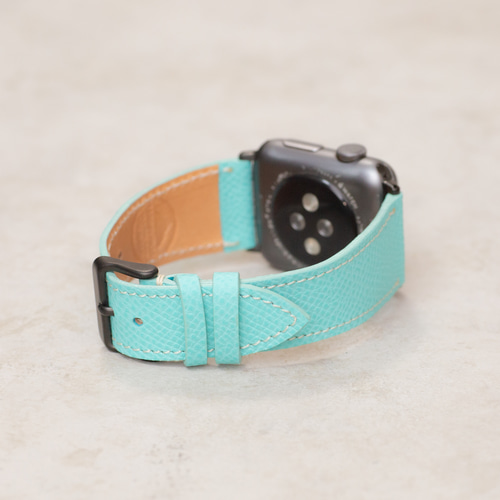 高級革使用 Apple Watch 革ベルト ミントグリーン ティファニー