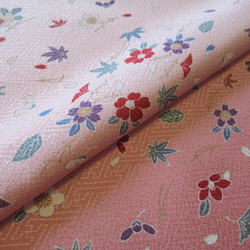 【mparis*】正絹 小紋　京華 紅型 花鳥柄　着尺反物京友禅 丹後縮緬 mparis*様専用】正絹 小紋 京華 紅型 花鳥柄 着尺反物京友禅