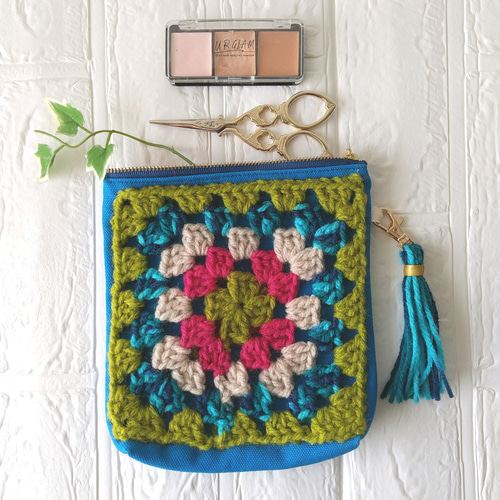 ☆モチーフ編み☆グラニースクエアポーチ ポーチ ranco 通販 13889677