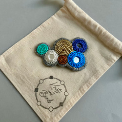 ビーズとミラー刺繍○ヘアピン 15枚目の画像