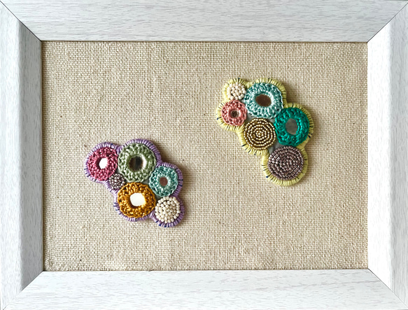 ビーズとミラー刺繍○ヘアピン 13枚目の画像