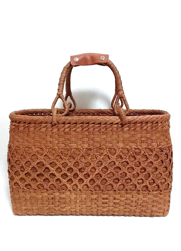 山葡萄バッグ台形高級極細龍網編み 山葡萄バッグ台形高級極細龍網編み