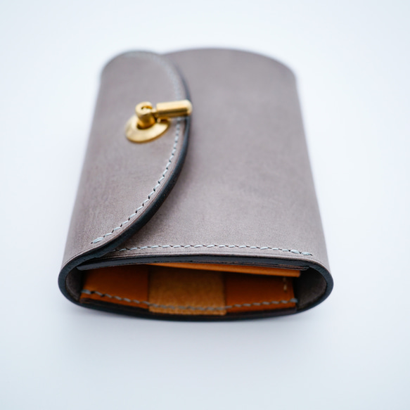 flap mini wallet [ gray ] オコシ金具 ver. 7枚目の画像