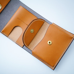flap mini wallet [ gray ] オコシ金具 ver. 10枚目の画像