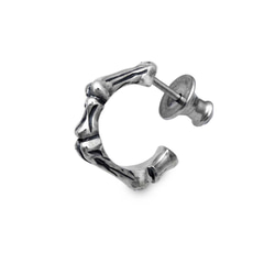 ボーン フープピアス/シルバー925 メンズ/セカンドピアス つけっ