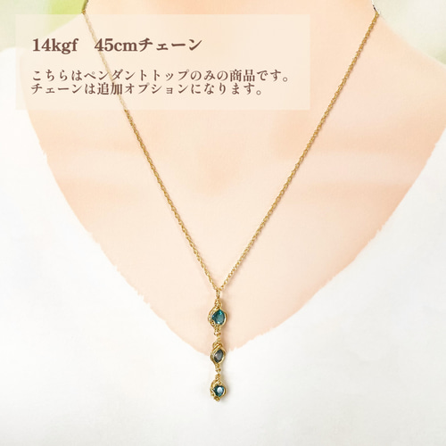 ブルートパーズ フカネ巻き®ペンダントトップ ペンダントトップ リスの