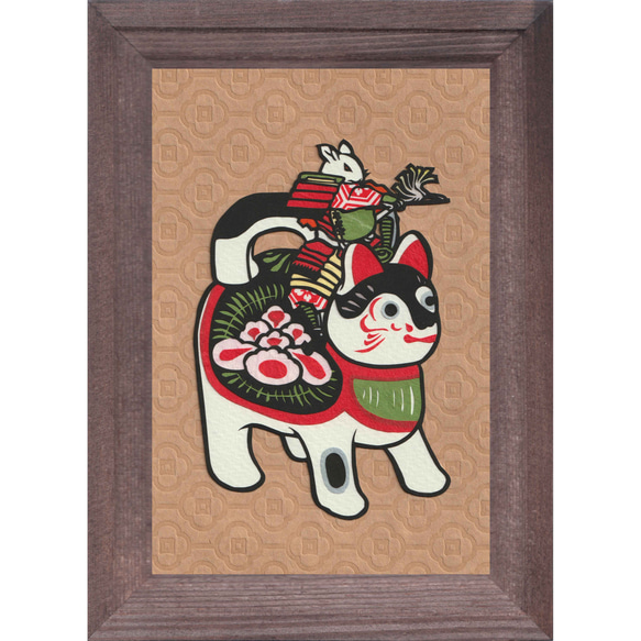 月岡芳年「猫鼠合戦」切り絵 切り絵 伊勢屋 通販 13890420｜Creema