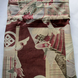 ６３２３　大島紬の着物で作った巾着袋　＃送料無料 11枚目の画像