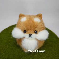 ちょこんとおすわり(柴犬M)　～Wool Farm～　羊毛フェルト 3枚目の画像