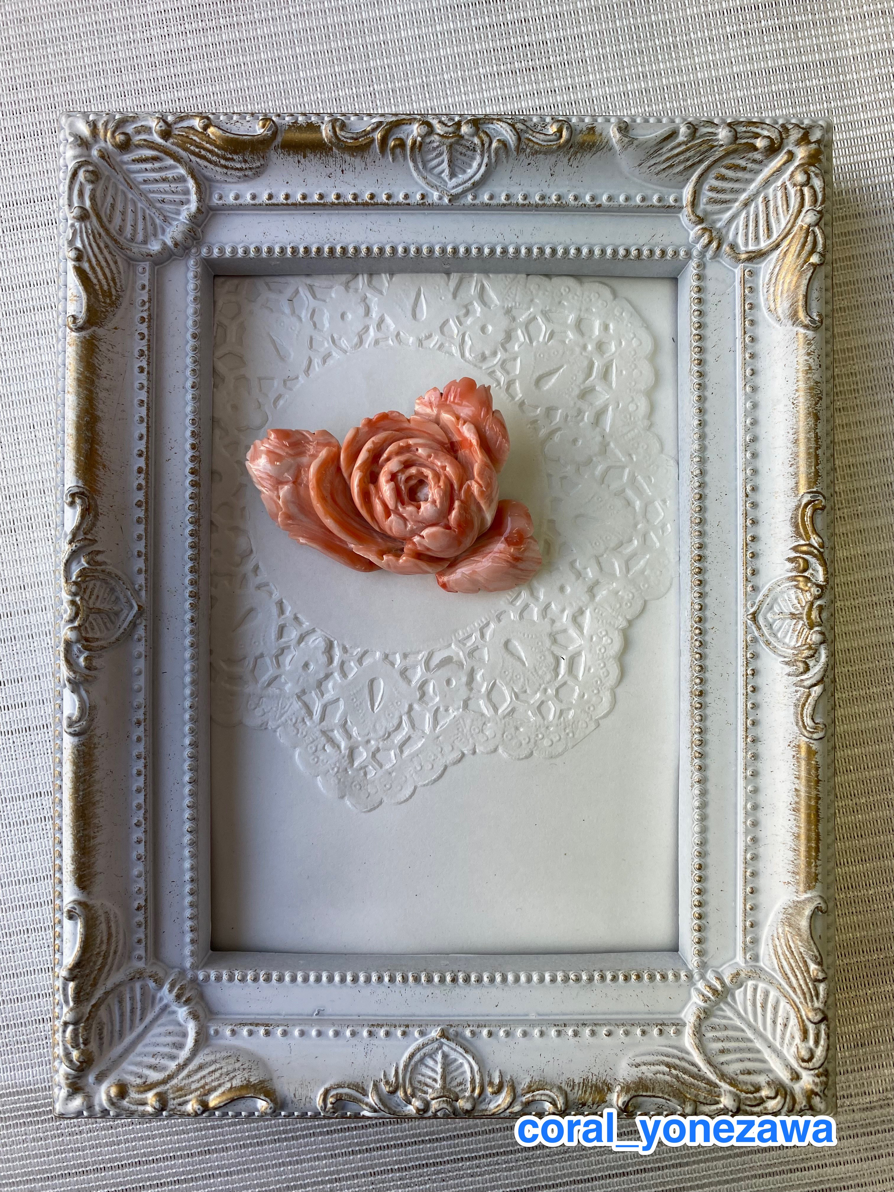 令和4年彫刻ブローチ⑨牡丹・ワケありセール