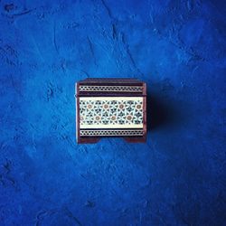 ペルシャの象嵌細工（寄木細工） 小箱　正方形 S （6ｃｍ）【ハータムカーリー053】 3枚目の画像