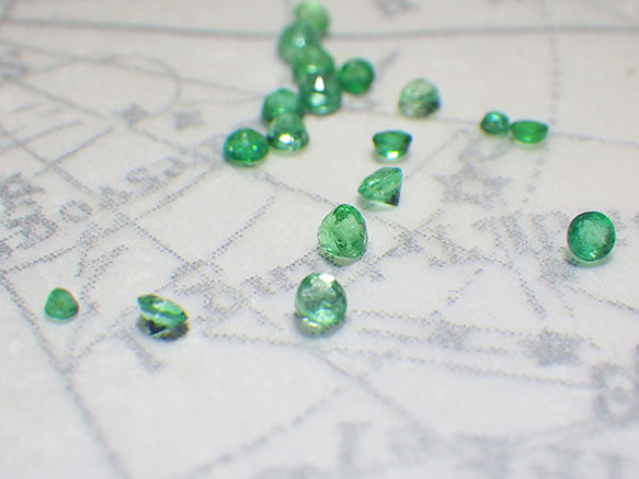 エメラルドラウンド0.5ctセット・1 天然石 CrazyStone 通販