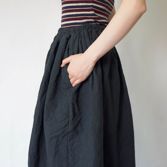 【福袋】大廓形T卹/粉米色+縮褶裙/黑色 第8張的照片