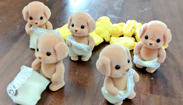 【made in rabbit field】とっぷ隊/シルバニアトイプードル赤ちゃん海上保わん庁うみいぬ部隊 5枚目の画像