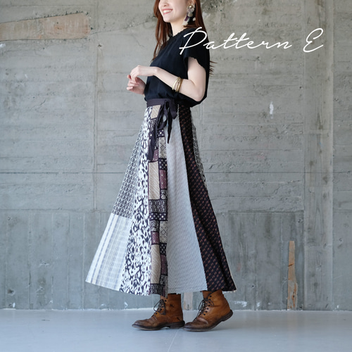 装いに彩りを♪ラップパッチワークスカート（22s-23）パターンA