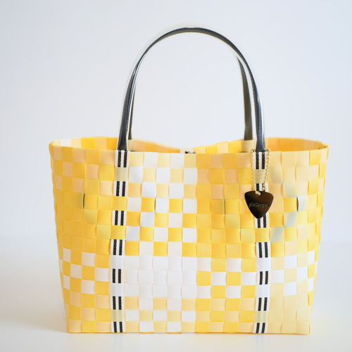✈ 美品 ガルシアマルケス フリル トート バッグ 黄 イエロー