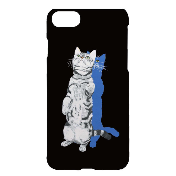 1036C011[TETSUJI SHIRAKAWA]cat-blue スマホケース 全機種対応 ねこ ネコ 猫 1枚目の画像