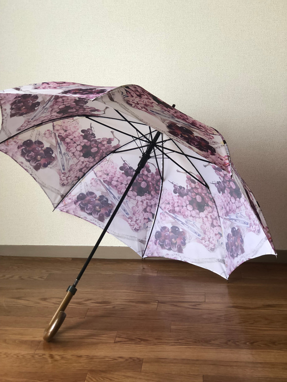 【ワケありな逸品】晩秋の甲州ブドウの雨傘C 梅雨対策2023 5枚目の画像