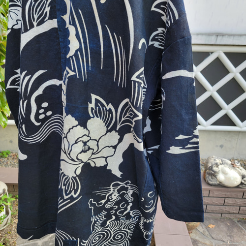 着物リメイク 古布 手作り 筒描き コート ワンピース hanahukujun 通販 