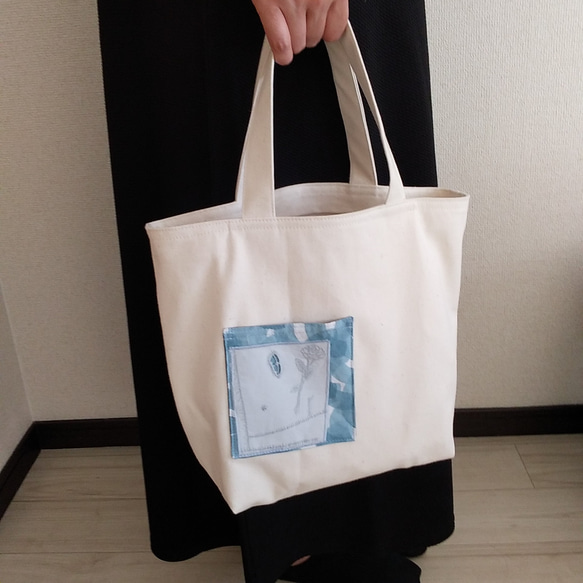 一点モノ】 ポケットいっぱい ミナペルホネン トートバッグ - 布