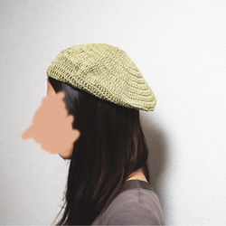 かぎ針編み　サマーベレー帽　コットン　帽子　夏 3枚目の画像