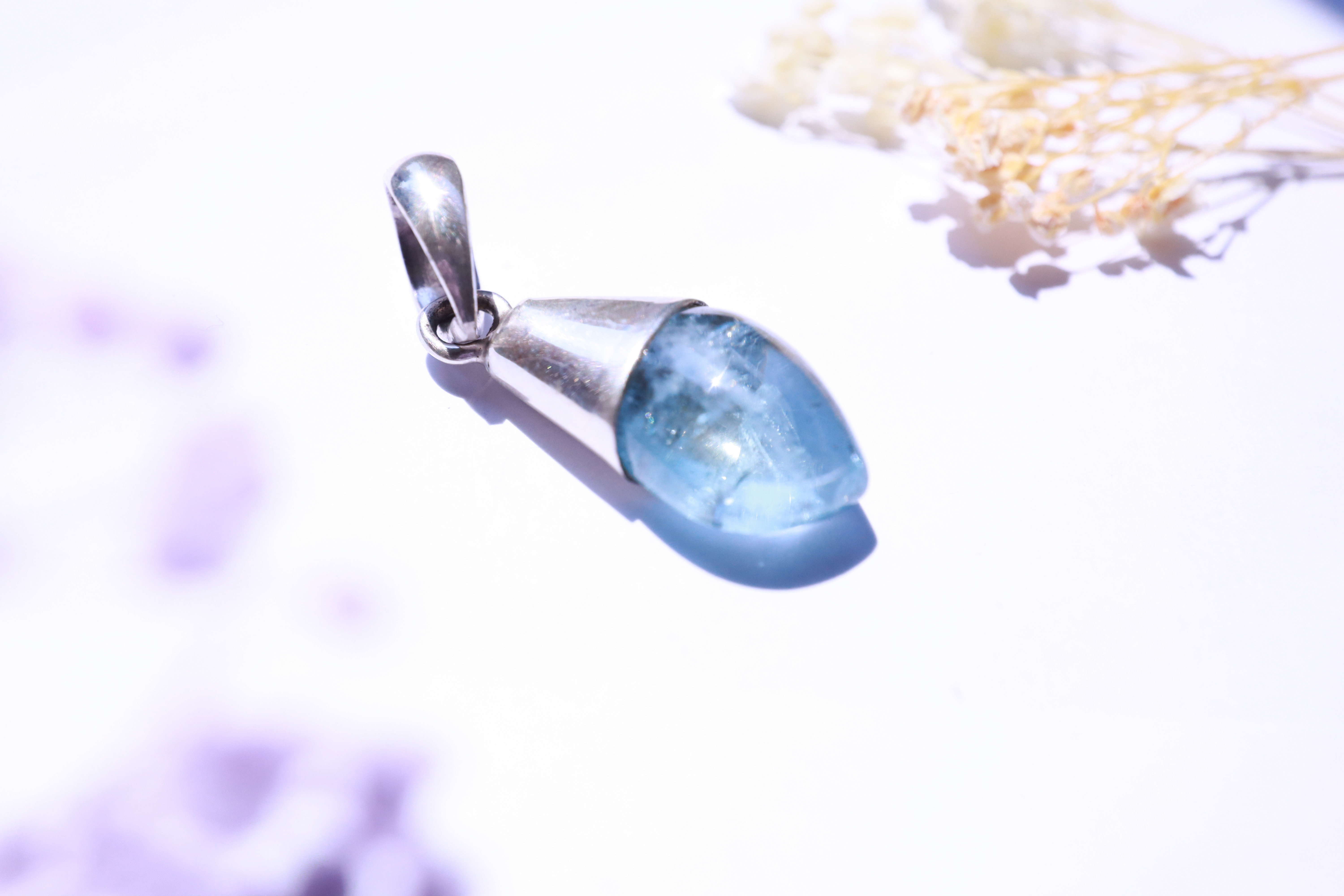 天然石 アクアマリン Silver925 ペンダントトップ 2 4,814円