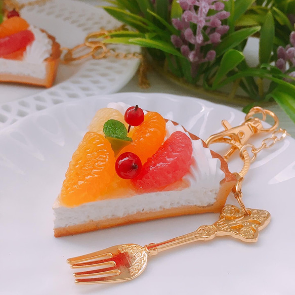 みかんのタルト フェイクスイーツ バッグチャーム 爽やか シトラス