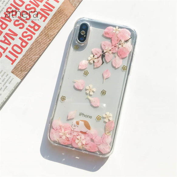 全機種対応 植物標本のような 押し花 スマホケース iPhone 13 iPhone