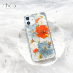 ハンドメイド押し花スマホケース　全機種対応iphone/GALAXY/AQUOS 全機種対応 植物標本のような 押し花 スマホケース iPhone 13 iPhone
