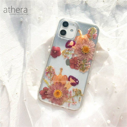 全機種対応 植物標本のような 押し花 スマホケース iPhone 13 全機種対応 植物標本のような 押し花 スマホケース iPhone 13