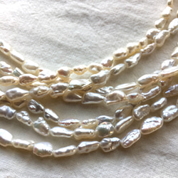 #310  湖水真珠　6枚　ミニ琵琶　ビワ　5×8㍉　biwa 高品質淡水真珠 7枚目の画像