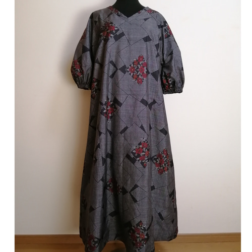 着物リメイク ワンピース ハンドメイド ワンピース さらあお